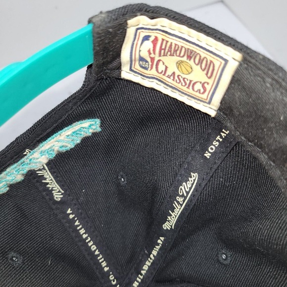 San Antonio Spurs Snapback Hat Black Blue Hardwood Classic Mitchell & Ness NBA - Picture 12 of 16